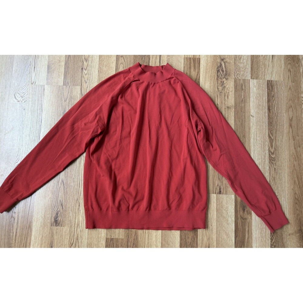 COS Orange Red‎ Knit Sweater Women Size 4 Small Crewneck Minimalist Pullover